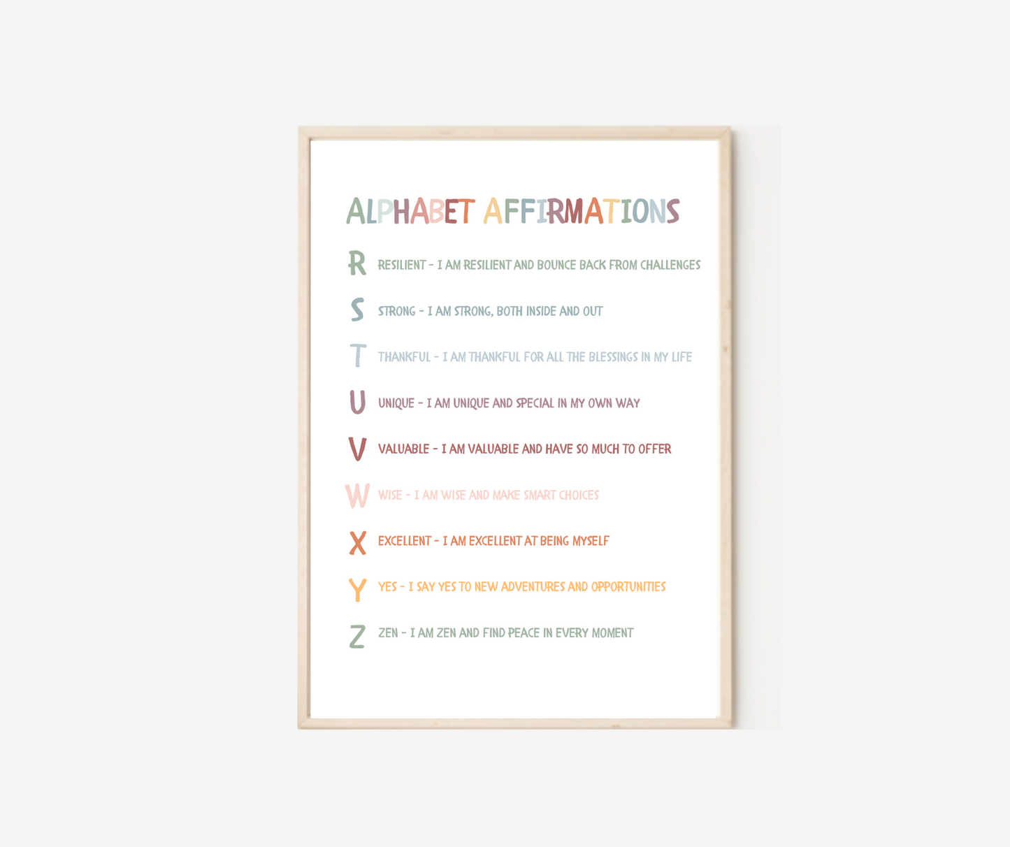 Alphabet Affirmation Posters