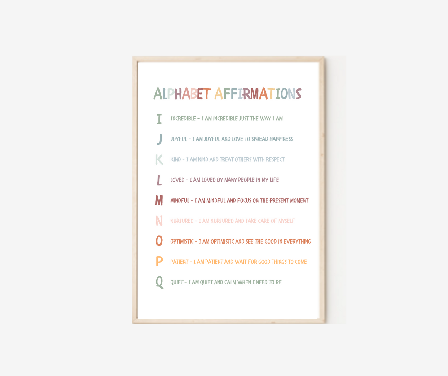 Alphabet Affirmation Posters