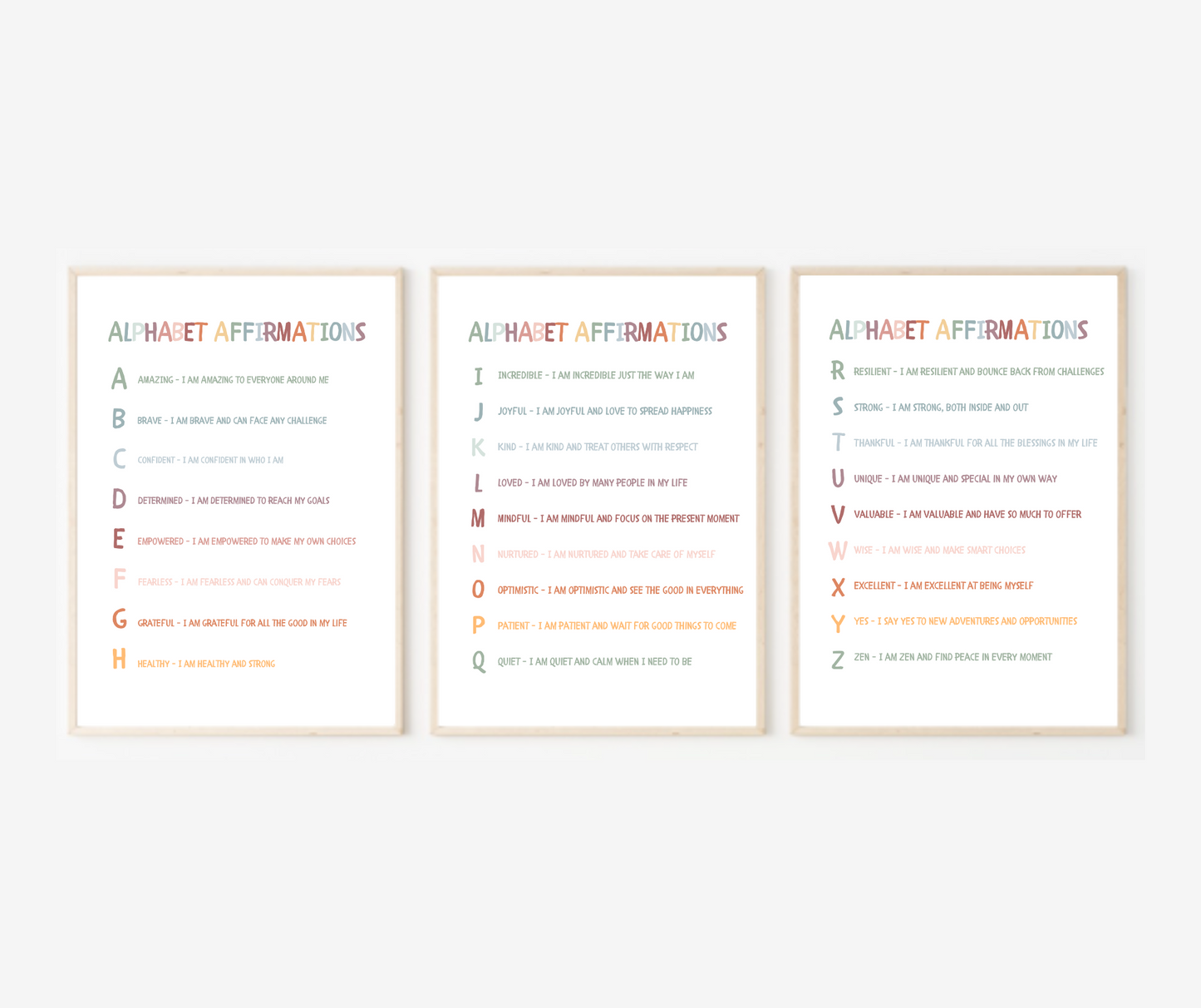 Alphabet Affirmation Posters